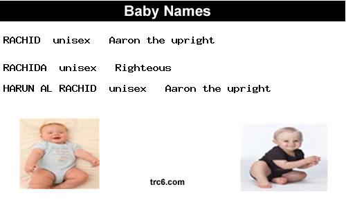 rachida baby names